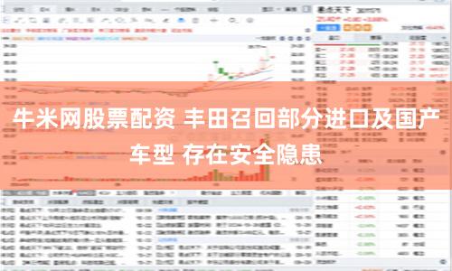 牛米网股票配资 丰田召回部分进口及国产车型 存在安全隐患