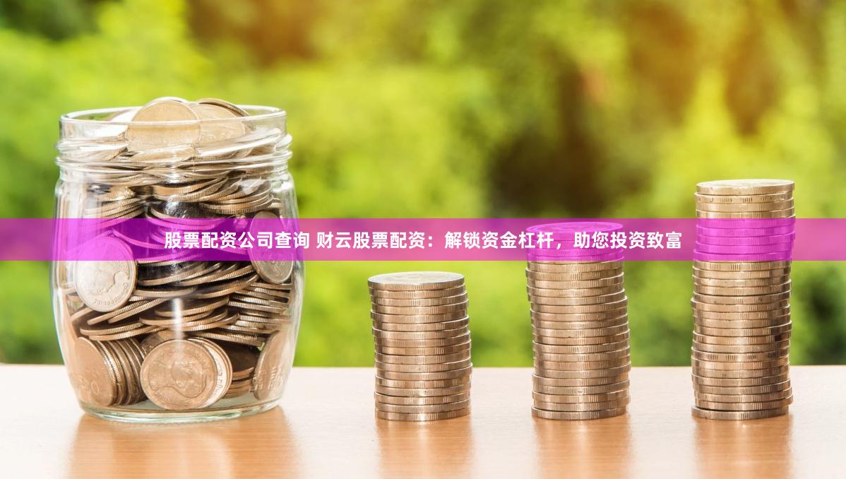 股票配资公司查询 财云股票配资：解锁资金杠杆，助您投资致富
