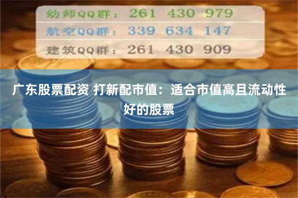 广东股票配资 打新配市值：适合市值高且流动性好的股票